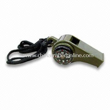 Military Outdoor Whistle with Compass and Temperature Functions, Made of ABS from China