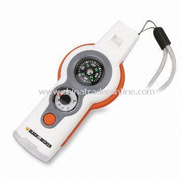 Multi-function LED Flashlights with Magnifier Compass and Whistle from China