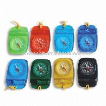 Multifunction Compass with Built-in Dual Tone Safety Whistle from China