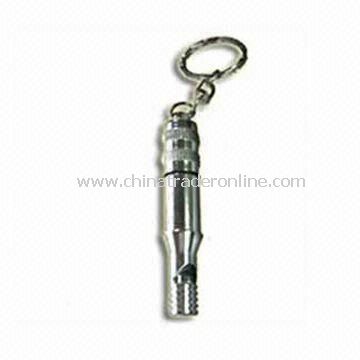 Non-toxic Whistles Keychain, Made of Aluminum, Measures 4.6cm