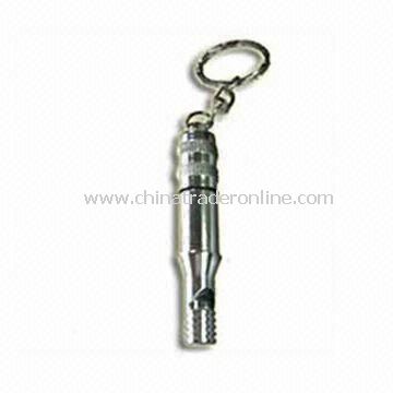 Non-toxic Whistles Keychain, Made of Aluminum, Measures 4.6cm from China