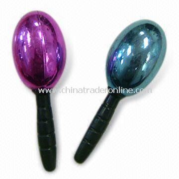 Shimmering Maracas/Noise Makers, Made of Plastic, Measures 12cm