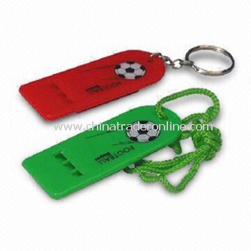 Whistles with Key Ring, Available in Various Colors, Styles, Dimensions, and Logos