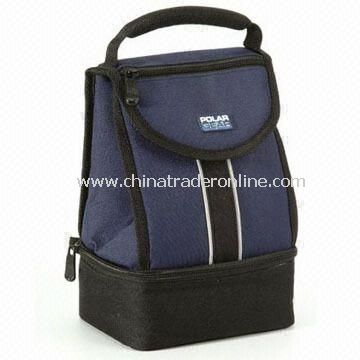 Nylon Cooler Bag with Plastic Lunch Box Inside