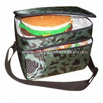 420D Polyester Cooler Bag with Left Side Pocket and Shoulder Strap