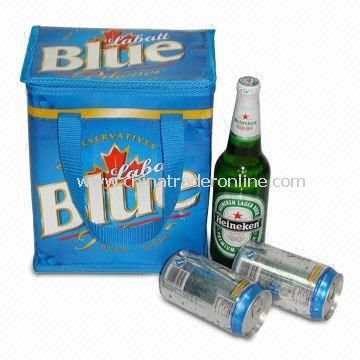 Blue PP Woven Cloth Beer Cooler/Ice Bag