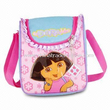 Childrens Lunch Boxes & Cooler Bags, Made of 600D Polyester with Puff Print