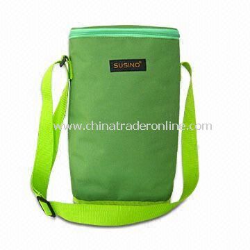 Two-bottle Cooler Bag, Made of Polyester 600D