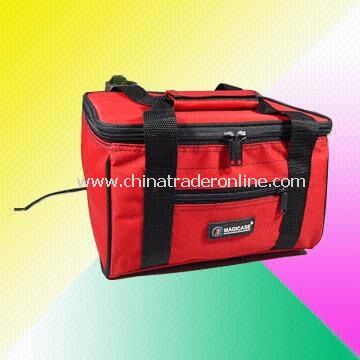 Typical Neoprene Cooler Bag with Zipper Pockets on Front