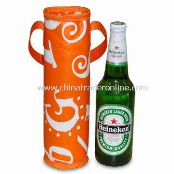 Water-resistant One Bottle Cooler Bag, Measures 10 x 30cm, OEM Orders are Welcome