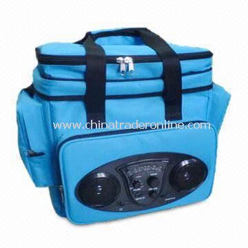 600 x 600D Polyester Cooler Bag with AM/FM Stereo Radio and Upper Zipper Pocket