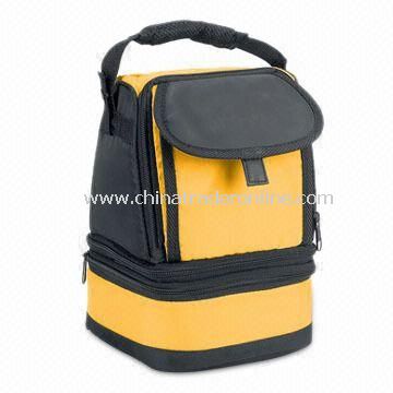 Cooler Bag with Detachable into Two Insulated Compartments, Made of 210 Denier Polyester