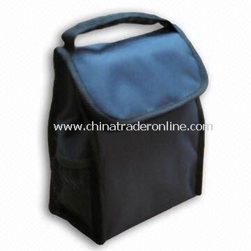 Promotional Cooler Bag with Side Mesh Pockets and ID Window on Back Side from China