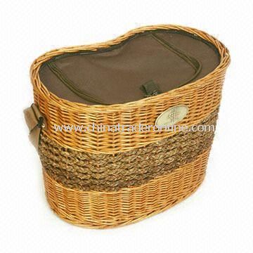 Red Willow + Sea Grass Cooler Basket, Measuring 41 x 24x 31cm from China