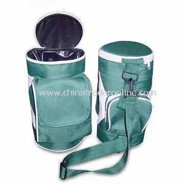 Cylinder-shaped Cooler Bag, Made of 600D Polyester, Customized Logos are Accepted