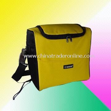 Yellow Large Capacity Cooler Bag with Pockets on Both Sides from China