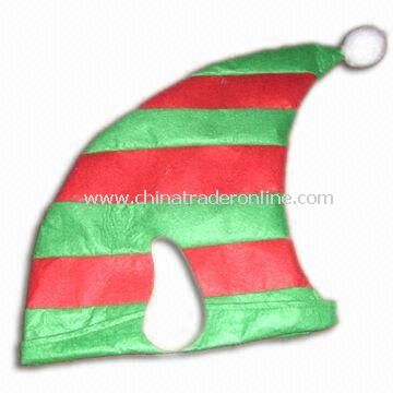 7.5-inch Xmas Hat with Customized Requirements, Available in Green and Red from China