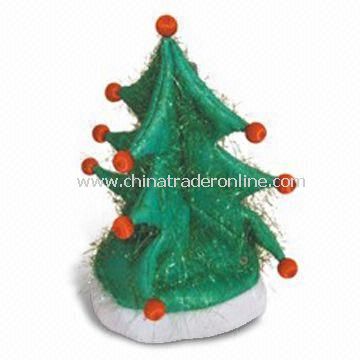 Christmas Tree Hat with light, Made of Optical Fiber, Available in Various Colors from China