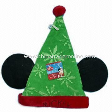 Plush Christmas Hat with EN71 Certification, Available in Size of 39cm from China