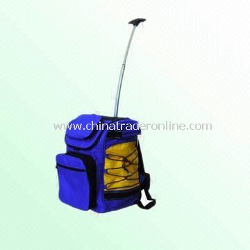 Cooler Backpack with Wheels and 52cm Long Curved Trolley Handle