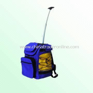 Cooler Backpack with Wheels and 52cm Long Curved Trolley Handle from China