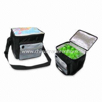 Cooler Bag with MP3 Cord Hole and Adjustable Shoulder Strap, Made of 420D Polyester