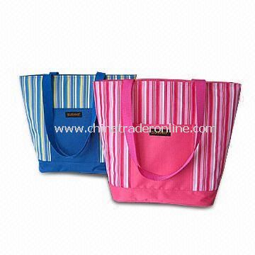 Striped Cooler Bag, Made of Polyester 300D