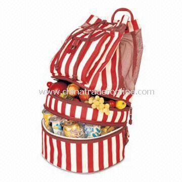 insulated picnic cooler bag Picnic Cooler Bag, Made of Stripe Polyester