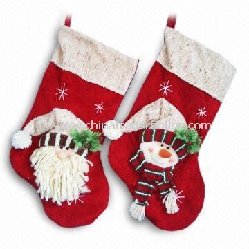 21-inch Bark-look Christmas Stockings from China