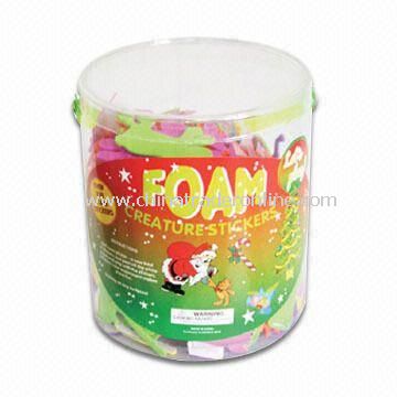 250 Christmas Foam Stickers with PVC Tube, Available in Various Colors from China