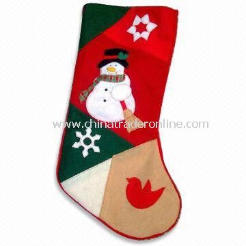 45cm Christmas Stocking, Available in Red, Made of Non-woven Fabric