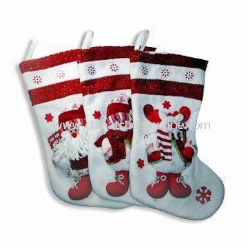 Christmas Stocking, Made of Non-woven Fabric, Available in White