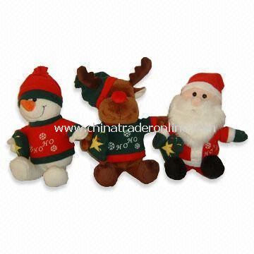 Christmas Toy, Made of Plush, 100% PP Cotton Inside Filling, Available in Various Colors &Design