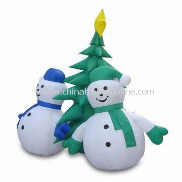 Inflatable Christmas Decoration with Snowman Design and 2m Height