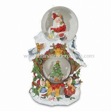Xmas Snow Globe, Made of Polyresin, Available in Various Designs
