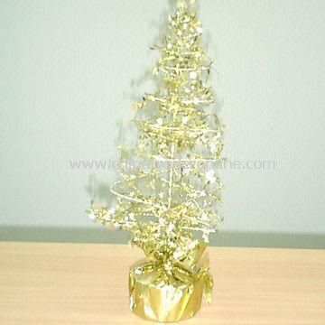 10 MINI STAR TREE Decoration, Material in Metallic PVC Film with RoHS & Non-Phalate from China