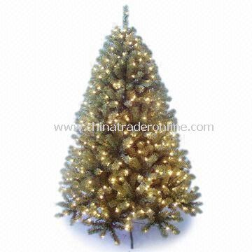 Artificial Monterey Pine Christmas Tree with 500 Lights and Metal Stand from China