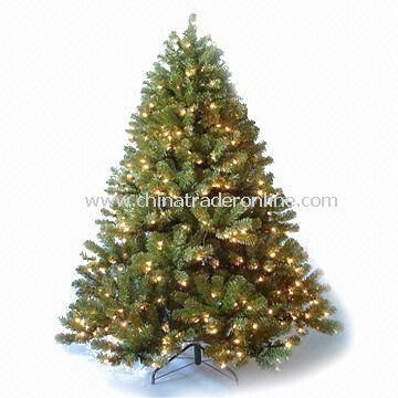 Artificial Washington Pine Pre-lit Christmas Tree with Metal Stand, Various Styles are Available