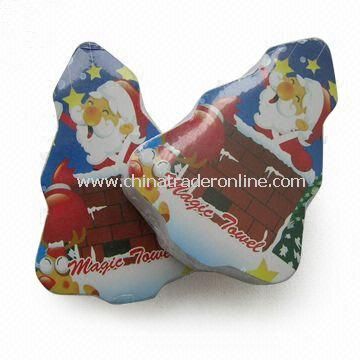 Compressed Cotton Towel in Christmas Tree Shape, Ideal for Promotional Gift