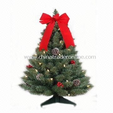 Decorated Fraser Fir Christmas Tree with Plastic Stand