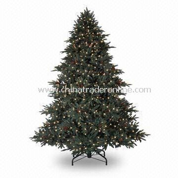 Optical Fiber Christmas Tree with Metal Frame, Extra Bulbs and Fuses, Fast and Easy Set Up