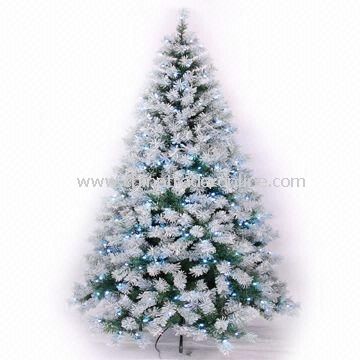 Seven-foot Deluxe Snow Pine Tree with 276 White LED Lights