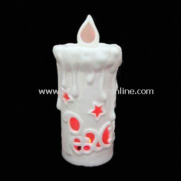 Christmas Ceramic Candle Craft with LED T-light from China