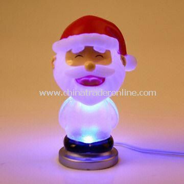 Christmas Santa Claus Design USB Light with 7-color LED glowing from China