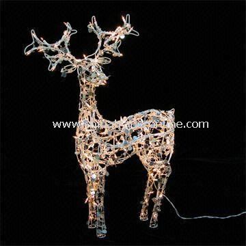 Deer-shaped Christmas Lights with 120V Voltage, Measuring 112 x 74 x 34cm