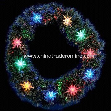 Christmas Wreath with light, Made of holly branches, Suitable to Christmas Ornament