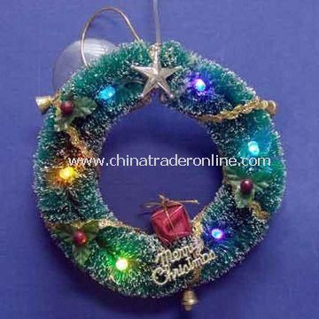 Mini Wreath with LED Light, Powered by USB