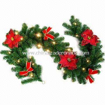Wreath with 0.12 to 0.07mm PVC, Available in Size of 9ft from China