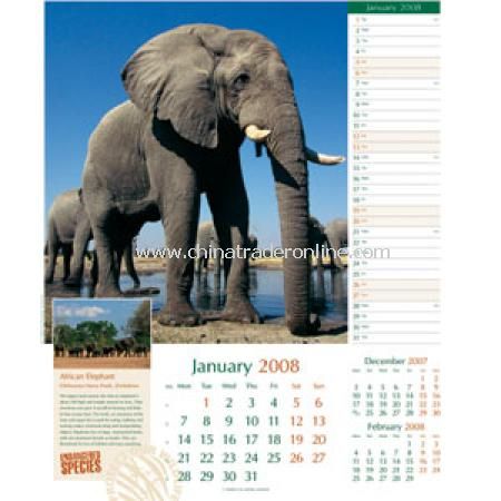 Endangered Species Calendar from China