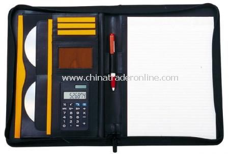 Pembury A4 Zipped Folder with 8 Digit Calculator from China